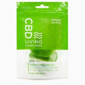CBD Living Gummy Rings Green Apple 100mg